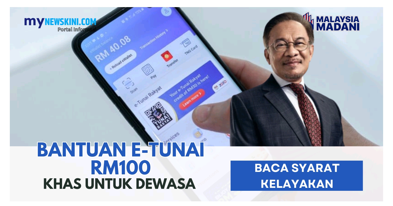 Bantuan E Tunai RM100 Untuk Rakyat Malaysia Mynewskini 2024