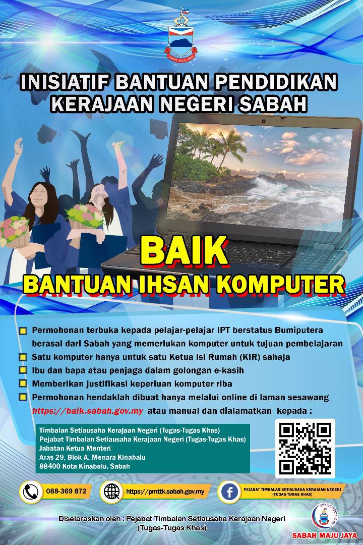 Permohonan Bantuan Laptop Percuma Untuk Golongan B40 | Mynewskini