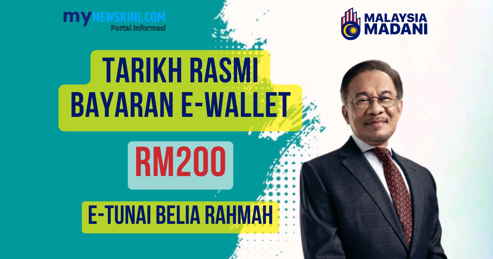 Tarikh Rasmi Bayaran E Wallet Rm Mynewskini